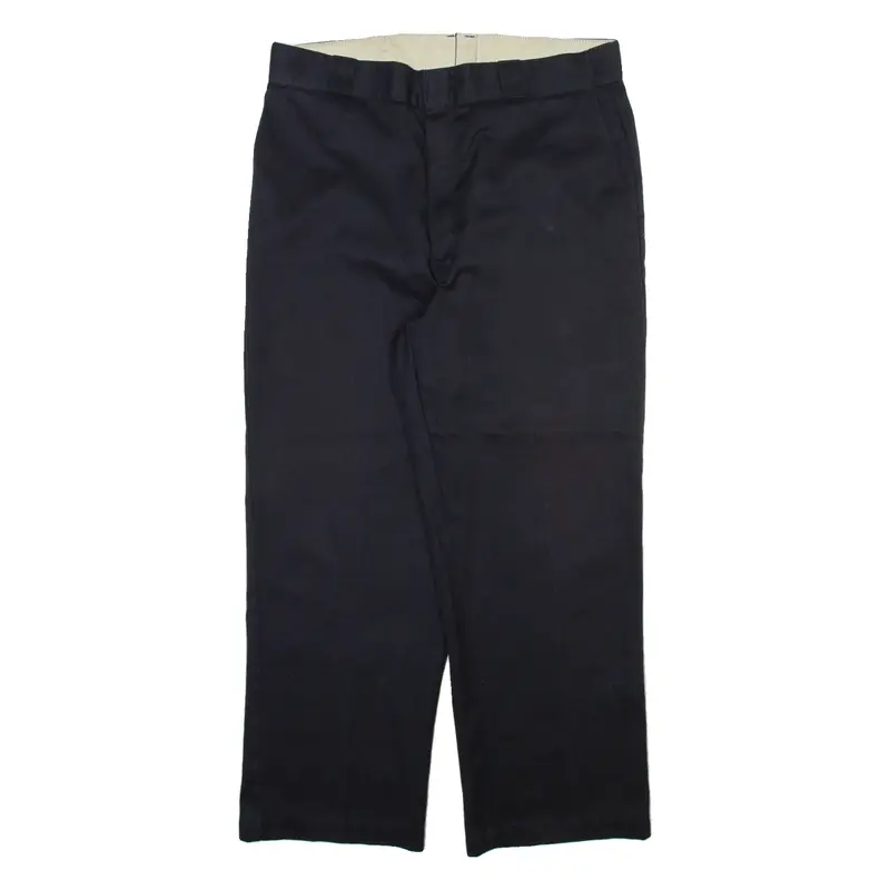 DICKIES Mens Trousers Black Regular Straight W38 L28