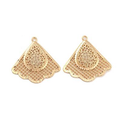 Rack Plating Brass Hollow Pendants