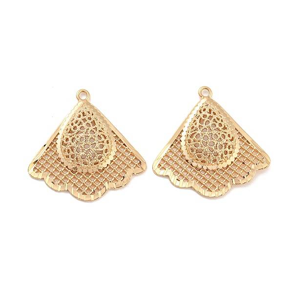 Rack Plating Brass Hollow Pendants