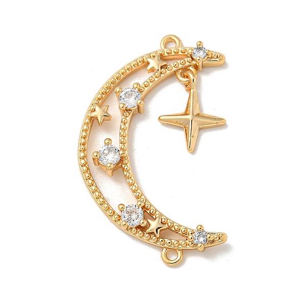 Brass Micro Pave Clear Cubic Zirconia Pendants