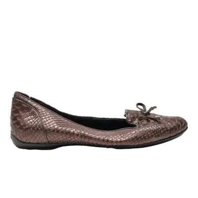 GEOX Ballet Shoes Brown Leather Womens UK 7