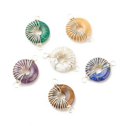 Natural & Synthetic Gemstone Connector Charms