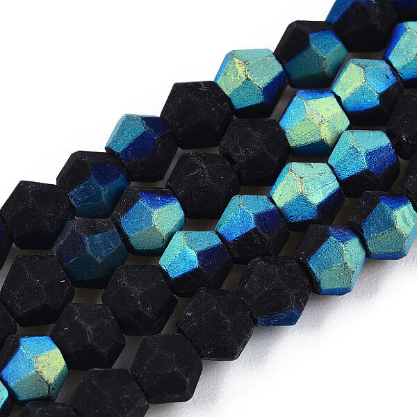 Imitate Austrian Crystal Bicone Frosted Glass Beads Strands