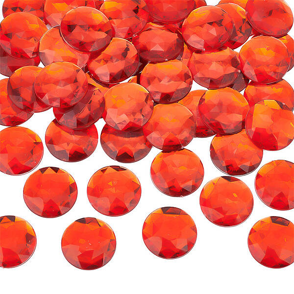 50Pcs Flat Back Acrylic Rhinestone Cabochons