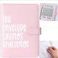 100 Envelopes Money Saving Challenge - A5 Money Saver Budget Binder Book with Cash Envelopes and Numbers, 100-Days of Easy an...