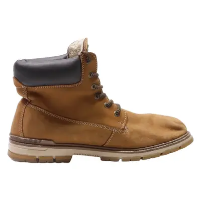 AM SHOE COMPANY Lace-Up Boots Brown Leather Mens UK 10.5
