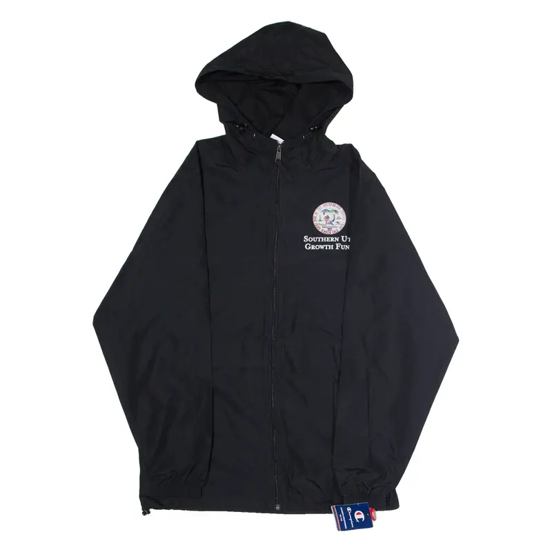 CHAMPION Southern Ute Growth Fund Mens Rain Jacket Black USA Hooded S