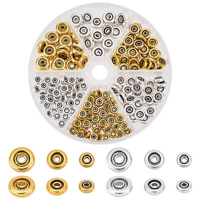 6 Style Tibetan Style Zinc Alloy Spacer Beads