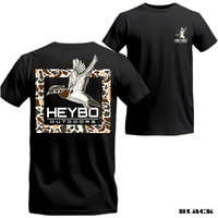 Heybo Outdoors Camo Duck T-Shirt , Flying Mallard Graphic with Camouflage Background , Short Sleeve Hunting Tee for Waterfowl...