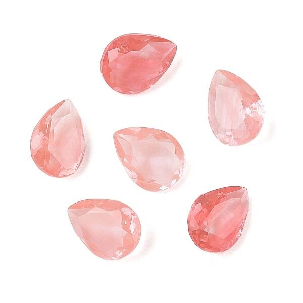 Cherry Quartz Glass Cabochons