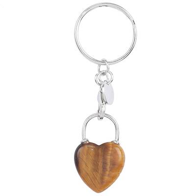Natural Tiger Eye Keychain