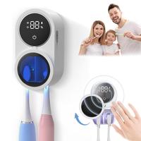 Portable Smart Toothbrush Sterilizer, 1 Count Rechargeable Led Smart Screen Toothbrush Storage Box, Toothbrush Protector, Wal...