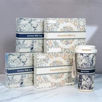 4 Cartons Milk Tea 40PCS Jasmine Milk Tea Osmanthus Milk Tea And Forest Thermos 500ml/17oz