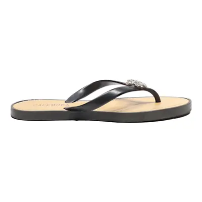 CAFEMODA Flip Flop Sandals Black Synthetic Womens UK 5