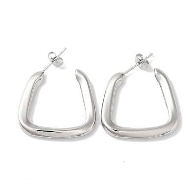 Non-Tarnish Triangle 304 Stainless Steel Stud Earrings for Women