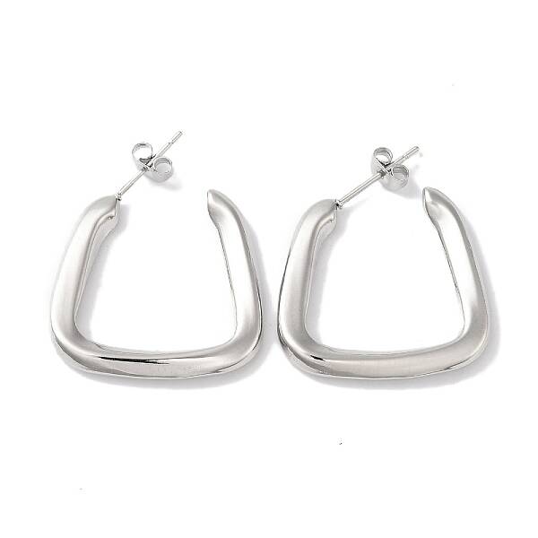Non-Tarnish Triangle 304 Stainless Steel Stud Earrings for Women