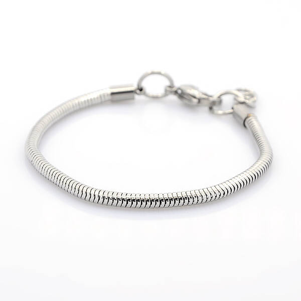 Tarnish Resistant 304 Stainless Steel European Style Round Snake Chains Bracelets