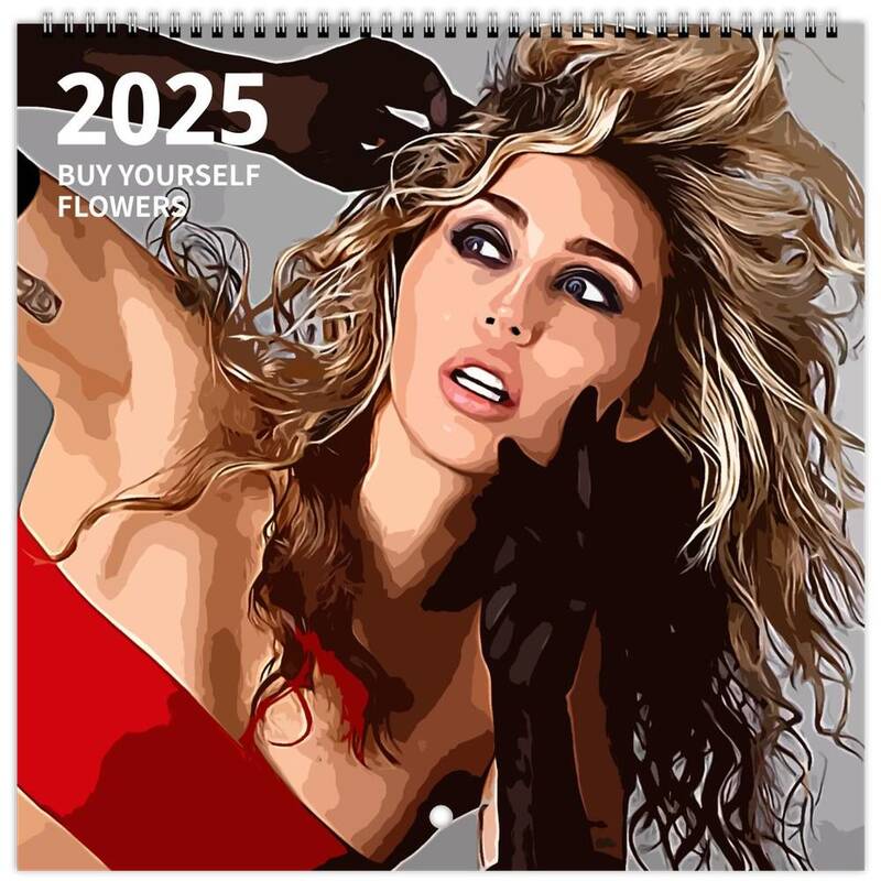 Miley Cyrus, 2025 Wall Calendar, Custom Calendar, 12 Month Calendar, Year Planner