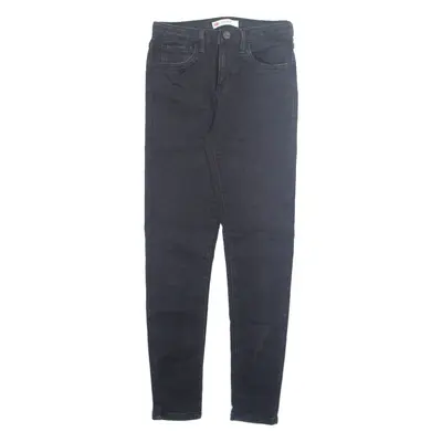 LEVI'S Womens Jeans Black Regular Tapered W24 L26