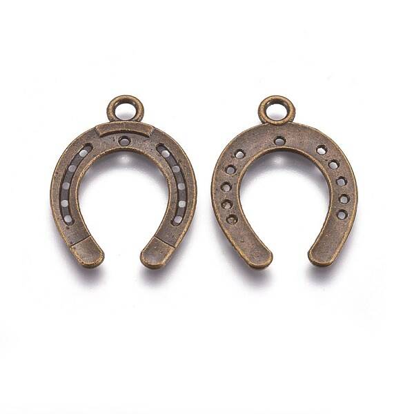 Tibetan Style Alloy Horseshoe Pendants
