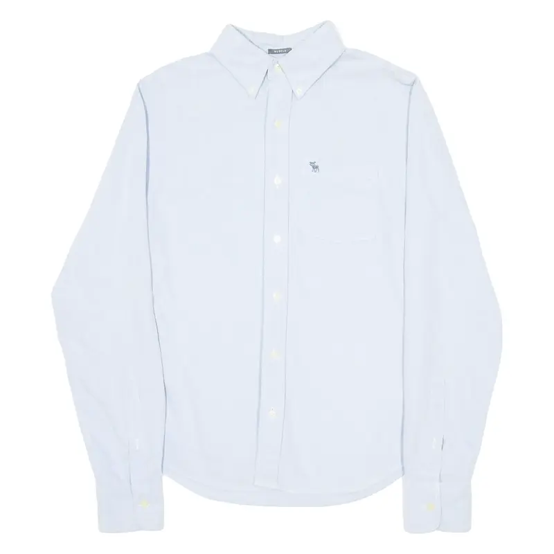 ABERCROMBIE & FITCH Muscle Fit Mens Formal Shirt Grey Long Sleeve S