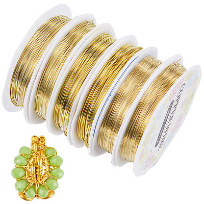 6 Rolls 6 Size Copper Jewelry Wire