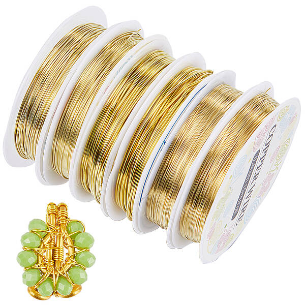 6 Rolls 6 Size Copper Jewelry Wire