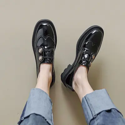 CHIKO Albreanna Round Toe Block Heels Oxfords Shoes