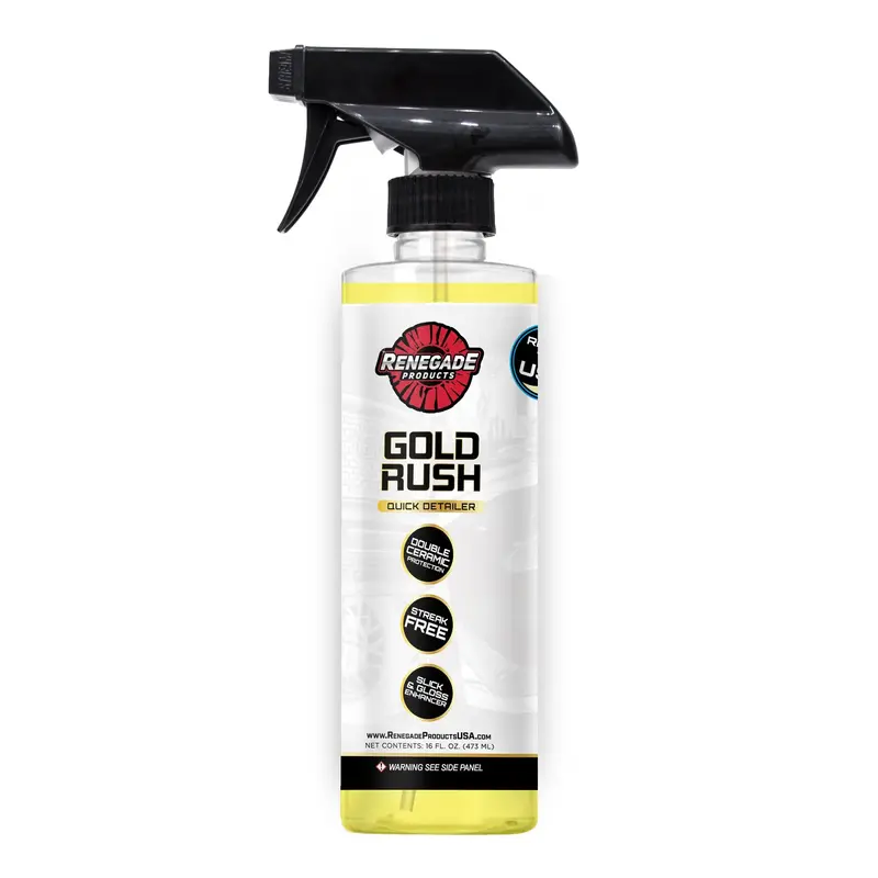 Renegade Products | Gold Rush Quick Detailer 16oz – Double-Ceramic Waterless Wash for Gloss, Dust Removal & Clay Bar Lubric...
