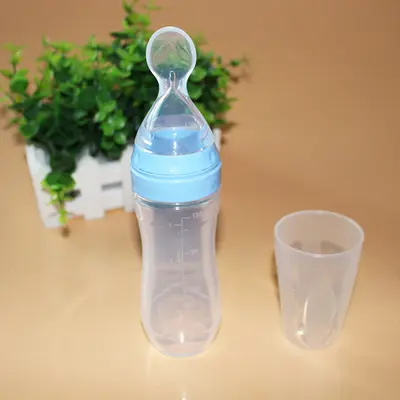 Baby Spoon Bottle Feeder | Color: Blue
