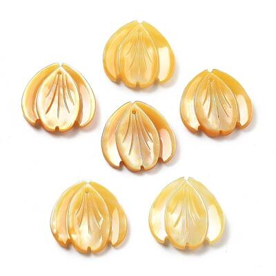 Natural Yellow Shell Carved Pendants