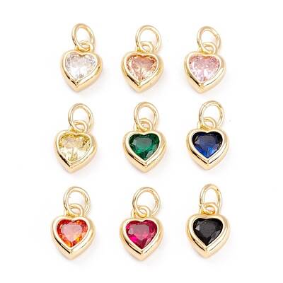 Brass inlaid Cubic Zirconia Pendants
