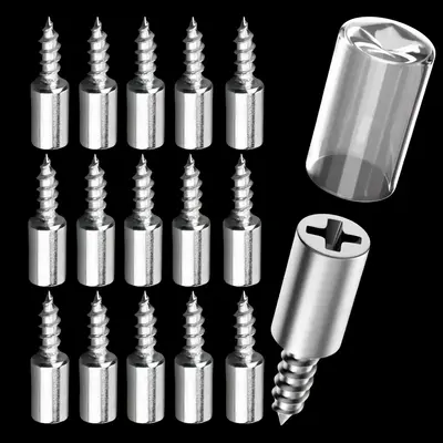 Bolt Kit，Self-tapping screw with clear plastic sleeve，Suitable for wooden cabinets, bookshelves, and storage racks - Zinc...