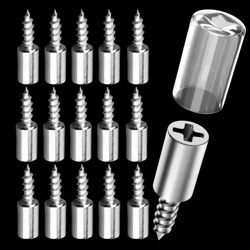Bolt Kit，Self-tapping screw with clear plastic sleeve，Suitable for wooden cabinets, bookshelves, and storage racks - Zinc...