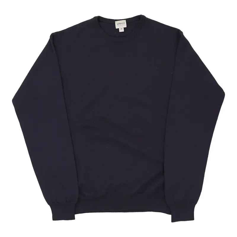Armani Jumper - Large Navy Wool