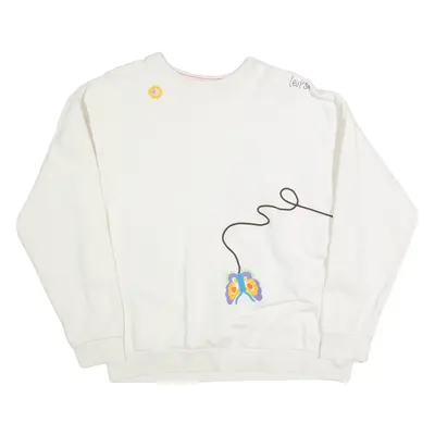 LEVI'S Womens Sweatshirt White S