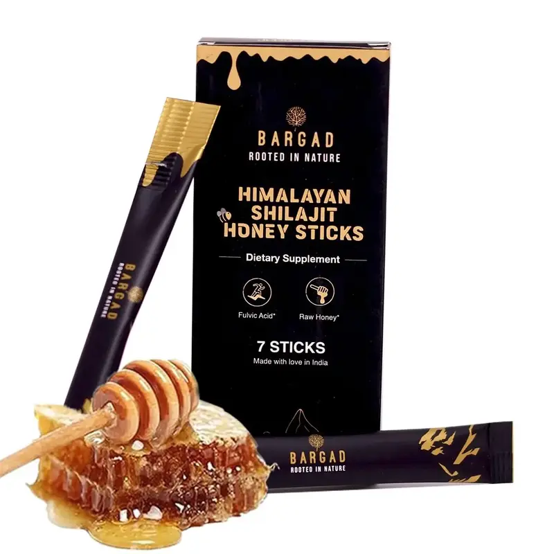 Bargad Pure Himalayan Shilajit Sticks 7 Count with Organic Honey & Saffron, Boosts Energy & Immunity with 85+ Trace Minerals ...