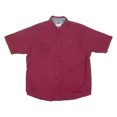 WRANGLER Mens Worker Shirt Maroon 2XL