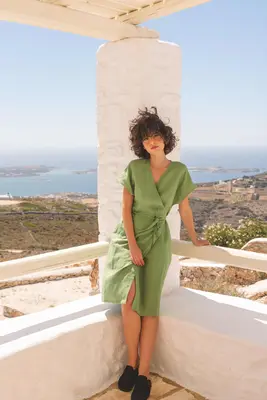 ROME dress in Matcha Green | Size: XXL