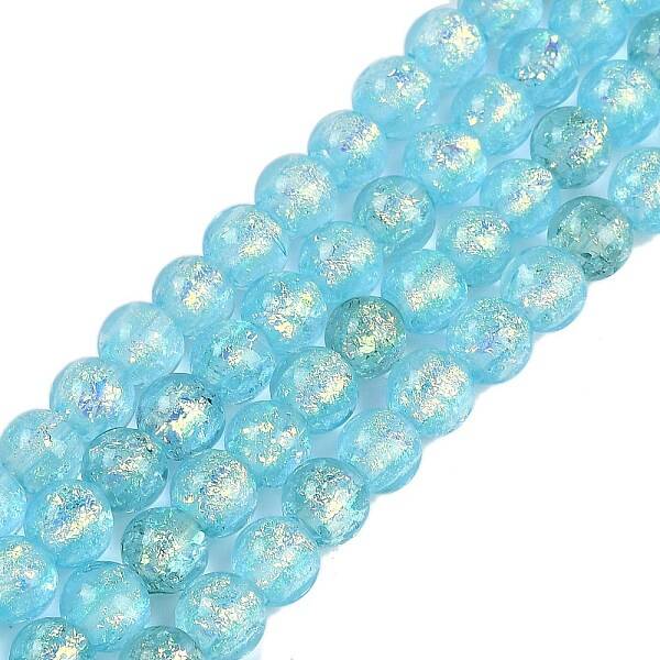 Handmade Foil Lampwork Beads Strands