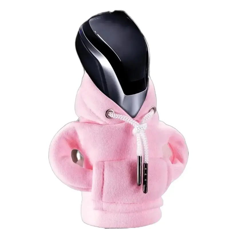 Car Gear Shift Knob Hoodie Cover,1 Piece Handbrake Decorative Buton Cover,Universal Winter Warm Shift Knob Cover,Car Interior...