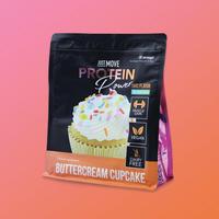 Just Move Protein - Buttercream Cupcake - Vegan (Plant Based) Organic, Dairy Free, Soy Free, Gluten Free, Keto, Peanut Free, ...
