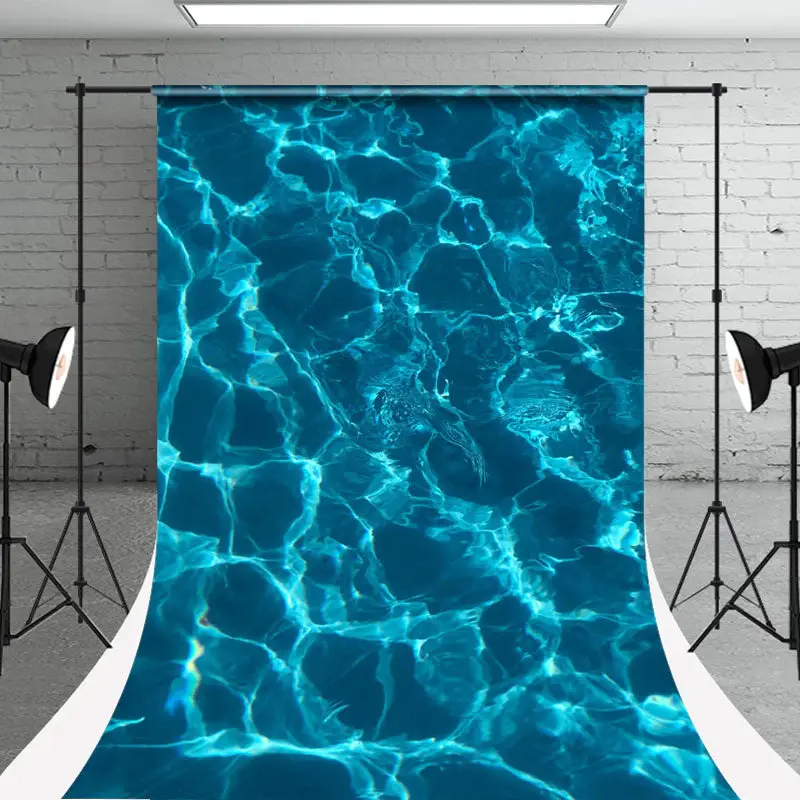 Blue Shine Water Wave Texture Photography Backdrop - Aperturee
