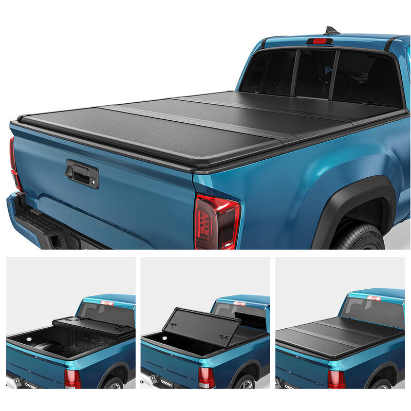 OEDRO Hard Tri-fold 5FT Tonneau Cover Fold Truck Bed Covers Compatible with 2016-2023 Toyota Tacoma (Excl. Trail Edition) wit...