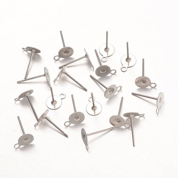 Non-Tarnish 316 Surgical Stainless Steel Stud Earring Settings