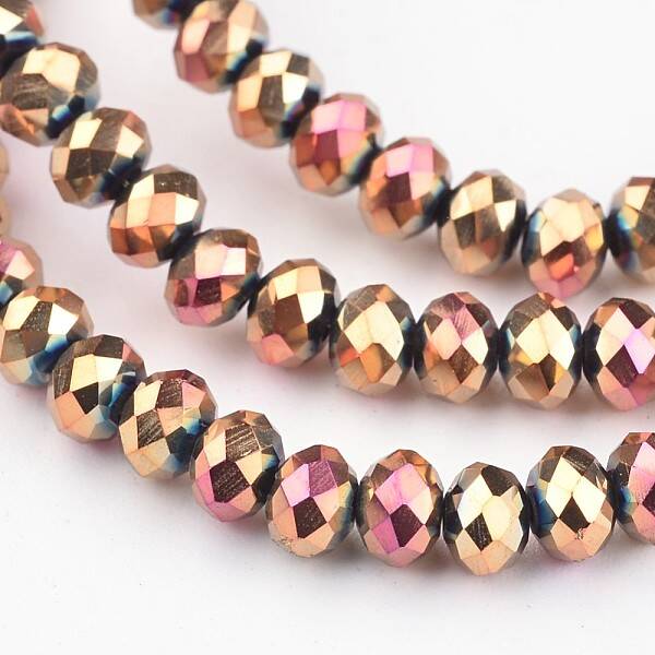 Electroplate Glass Beads Strands
