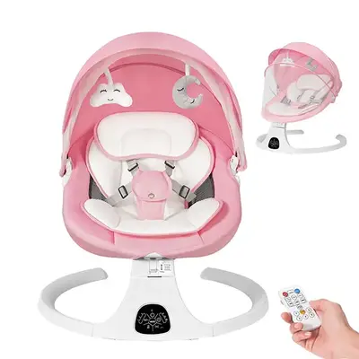 Baby electric rocking chair, electric baby swing, 5 speeds, 10 melodies, Adapter and screw battery , Suitable for both indoor...