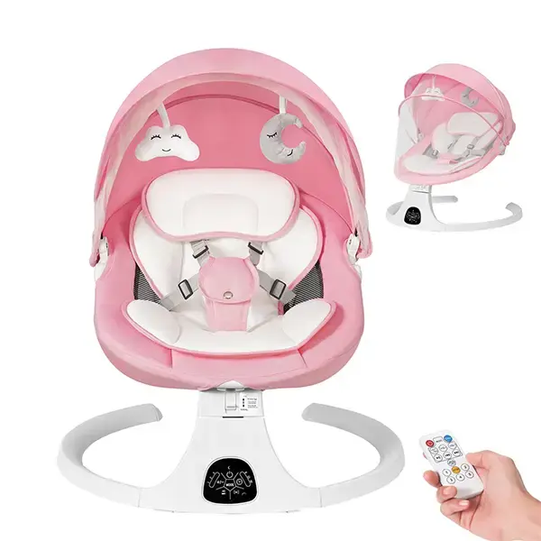 Baby electric rocking chair, electric baby swing, 5 speeds, 10 melodies, Adapter and screw battery , Suitable for both indoor...