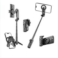 New 4-in-1 Multifunctional Magnetic Selfie Stick 360 Rotating Angle Mini Size Foldable Storage Phone Holder Android Tripod Ho...