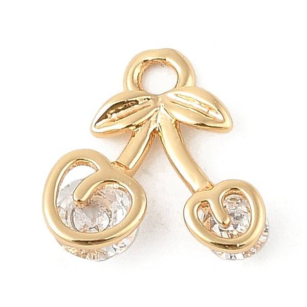 Brass Micro Pave Cubic Zirconia Pendants